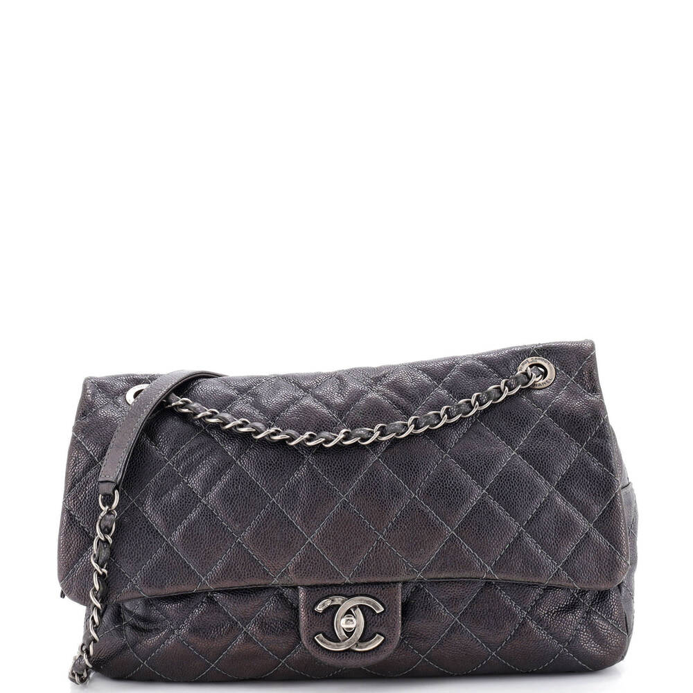 Chanel Jumbo Easy Flap Bag Quilted Caviar